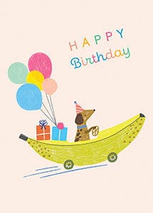 Design Design birthday card Banana Dog Birthday