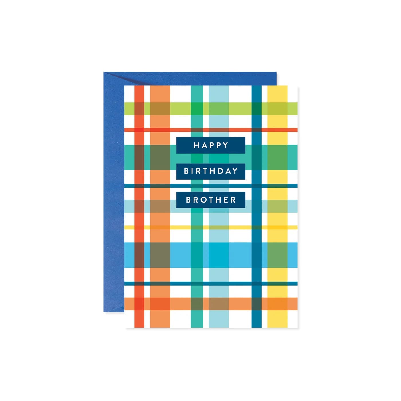 Design Design birthday card Birthday Brother Plaid Birthday Card