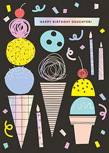 Design Design birthday card Bright Ice Cream Bday