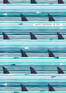 Design Design birthday card Shark Fin Bday