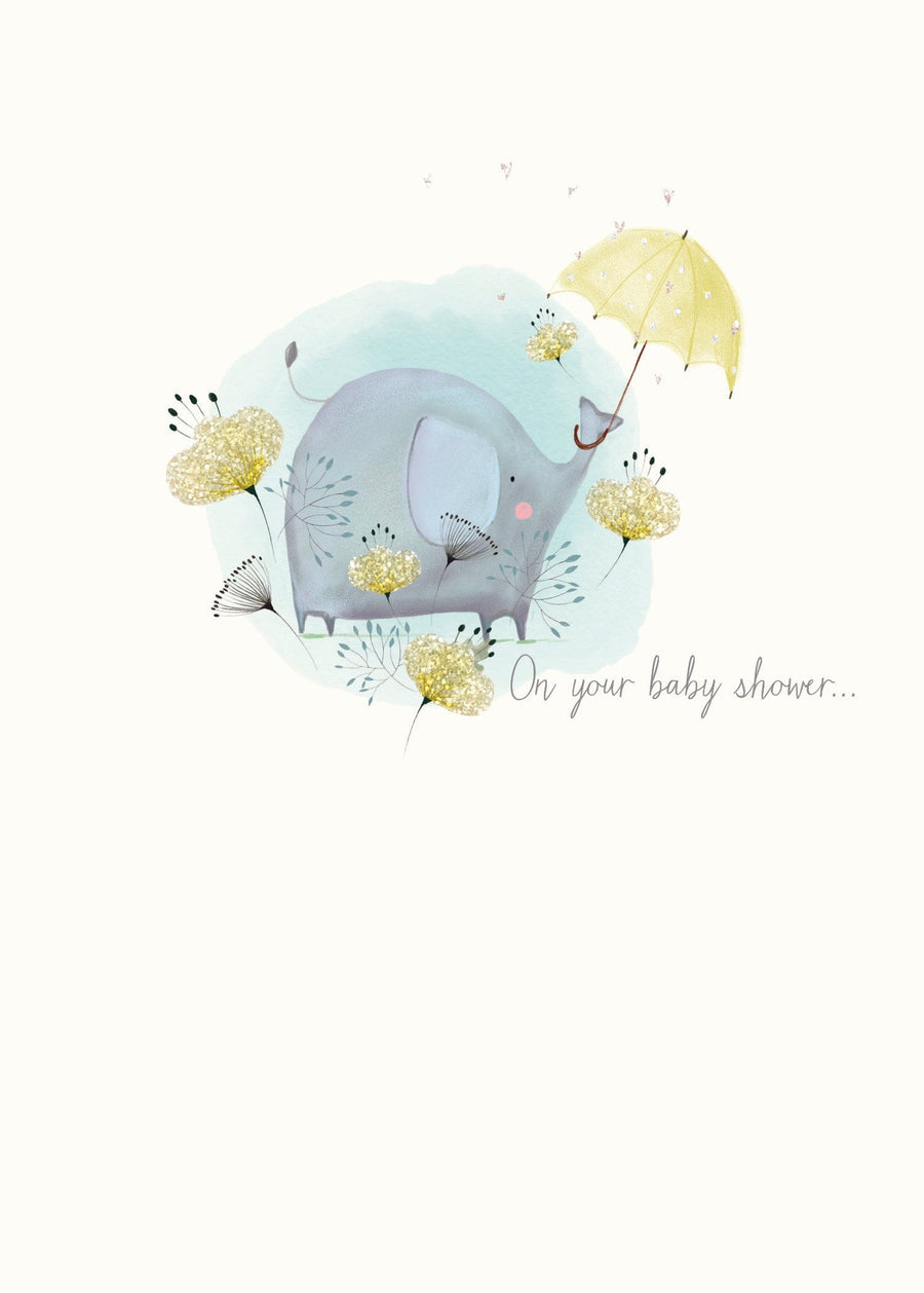 Design Design Card Baby Elephant and Umbrella