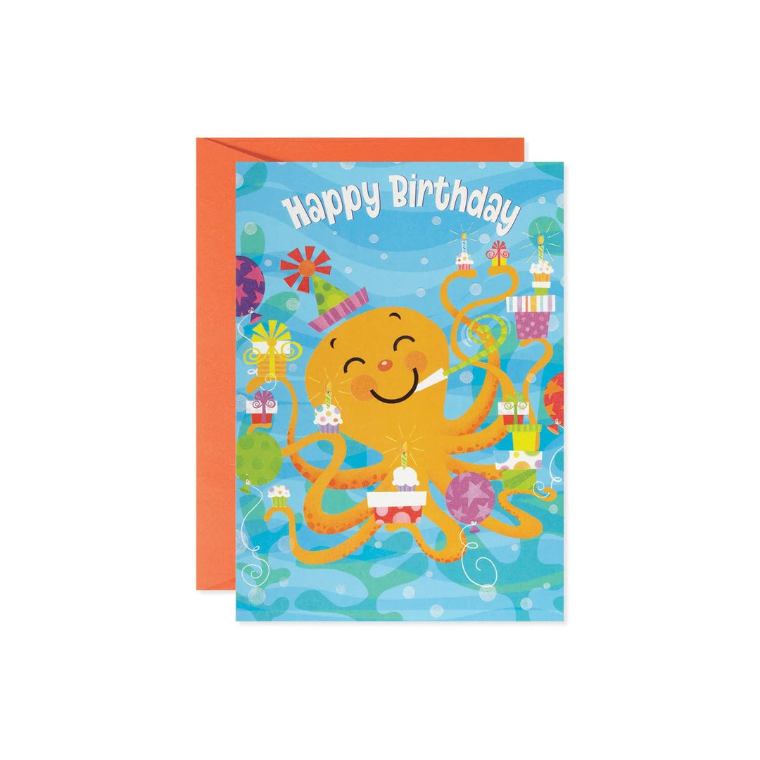 Design Design Card Birthday Octopus