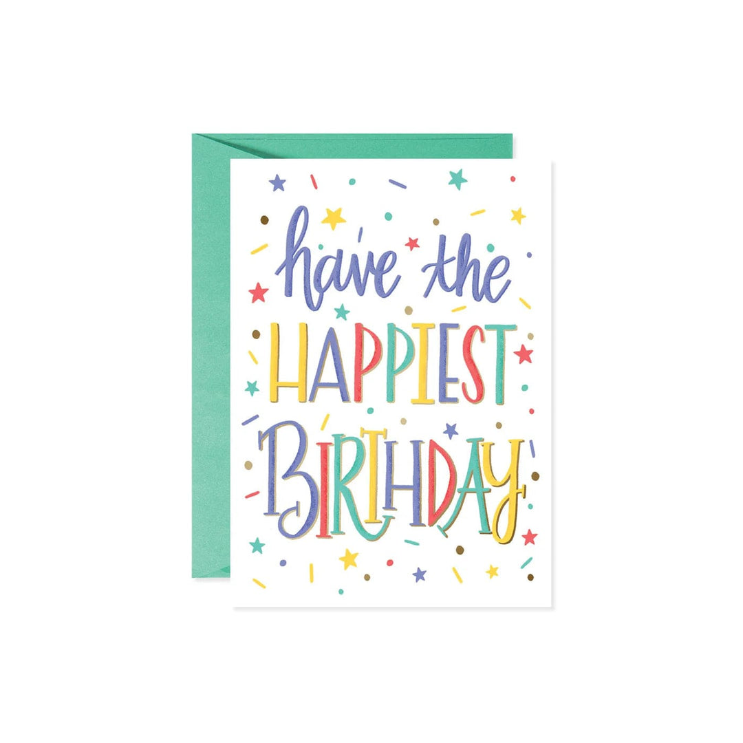 Design Design Card Colorful Lettering Confetti