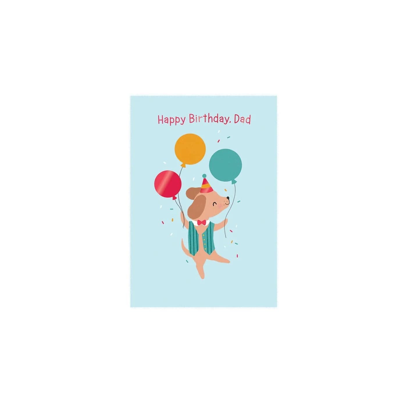 Design Design Card Cute Dog With Balloons