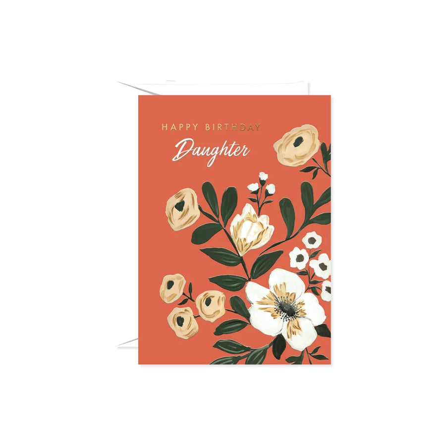 Design Design Card Floral Bunch Daughter Daughter Birthday Card