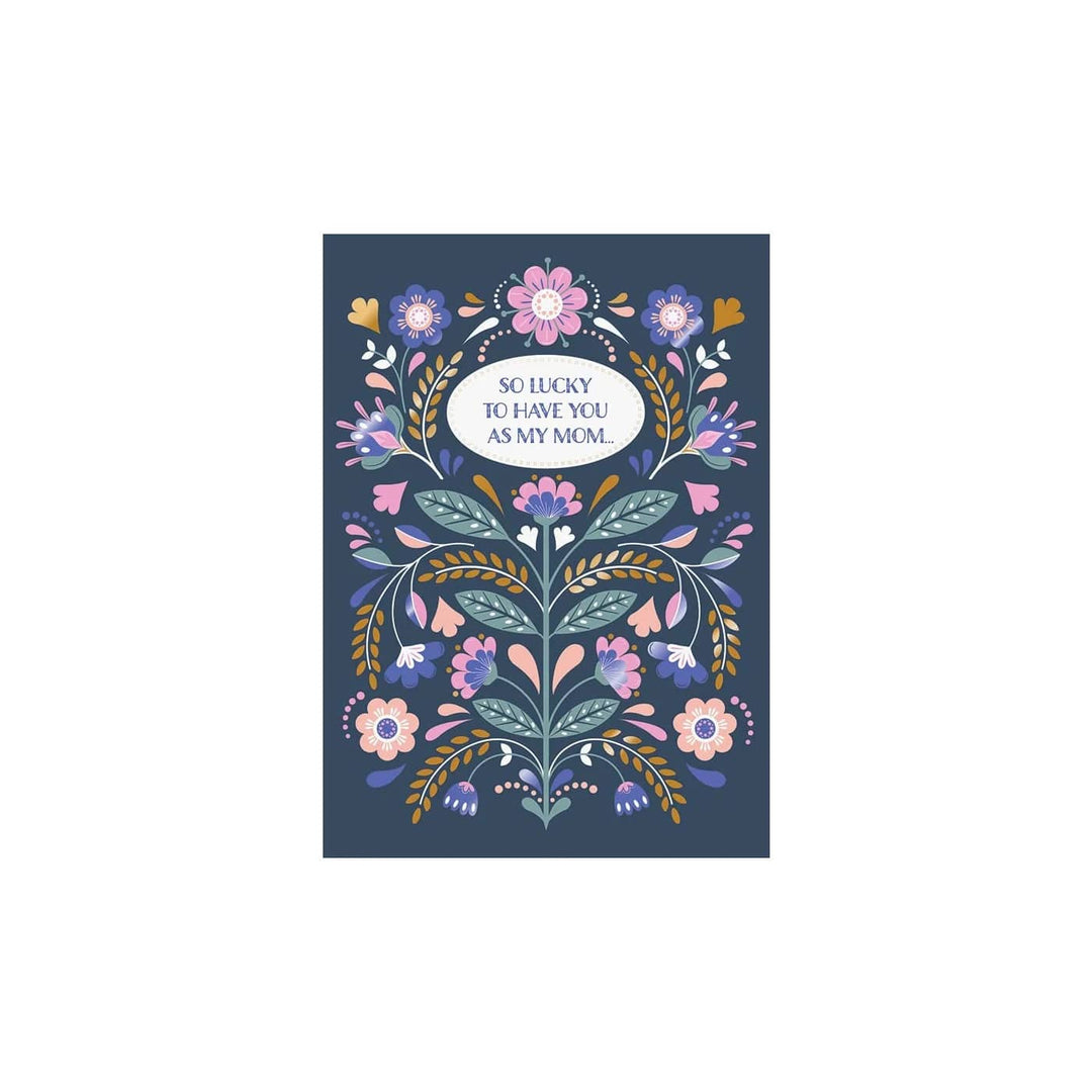 Design Design Card Folk Floral For Mom