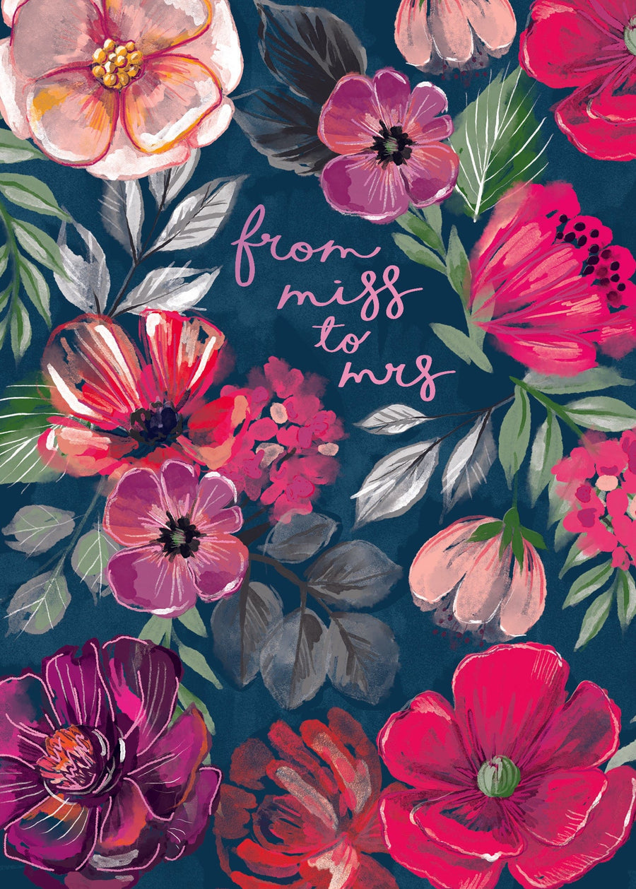 Design Design Card From Miss to Mrs Blooms