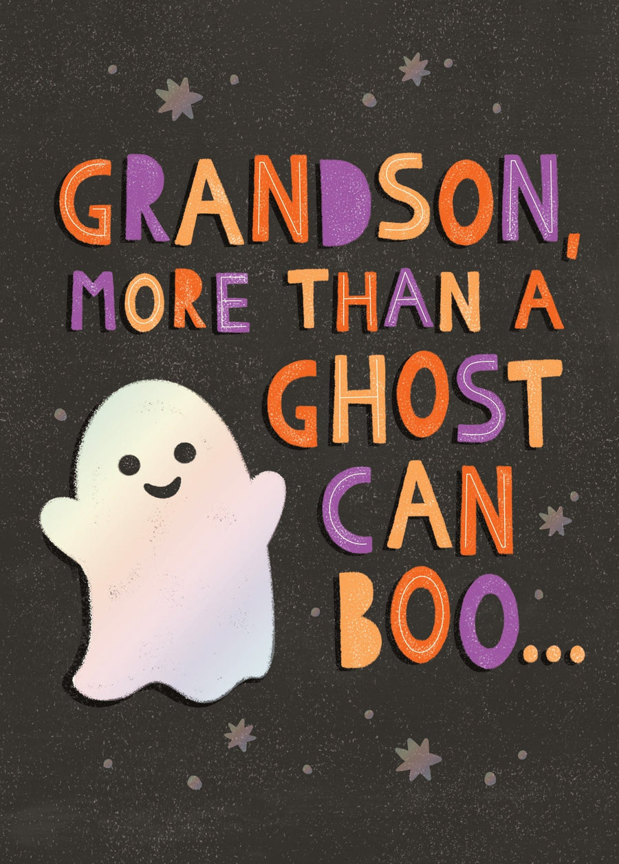 Design Design Card Ghosts Can Boo Grandson Card