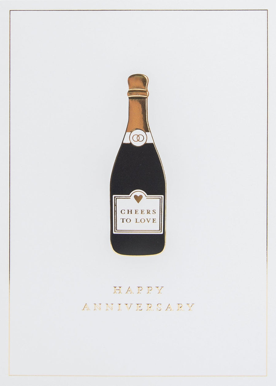 Design Design Cards Cheers Anniversary Bottle Greeting Card