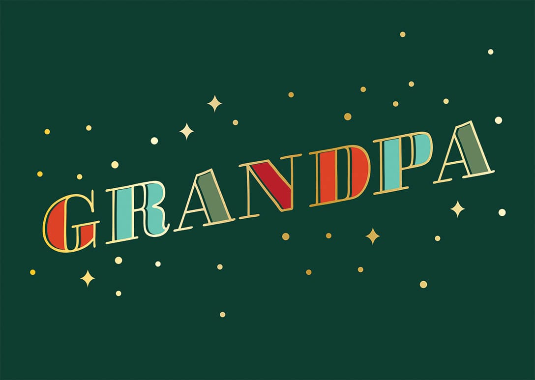 Design Design Cards Festive Love, Grandpa Greeting Card