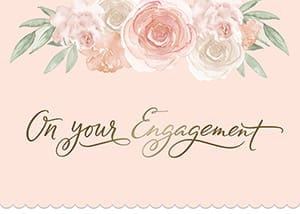Design Design Cards Gold Engagement Greeting Card