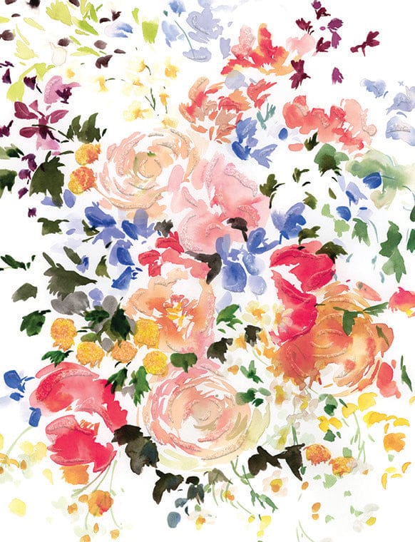 Design Design Cards Loose Watercolor Florals Blank Boxed Note Cards