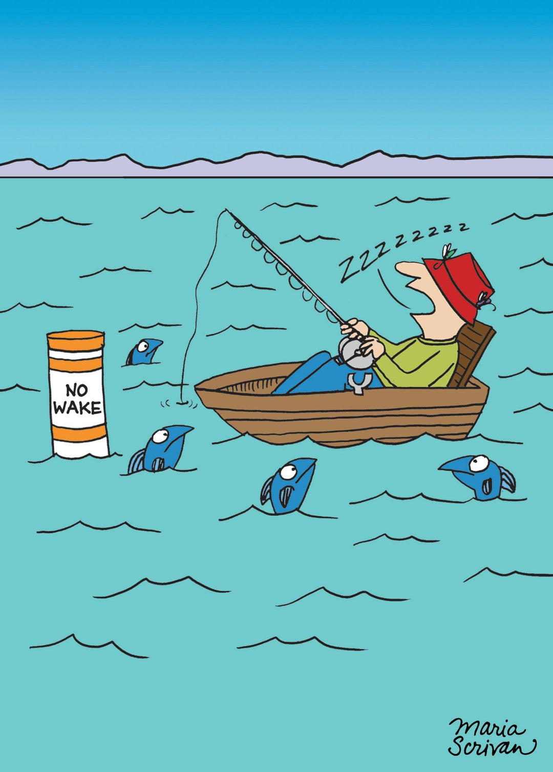 Design Design Cards No Wake Zone Greeting Card