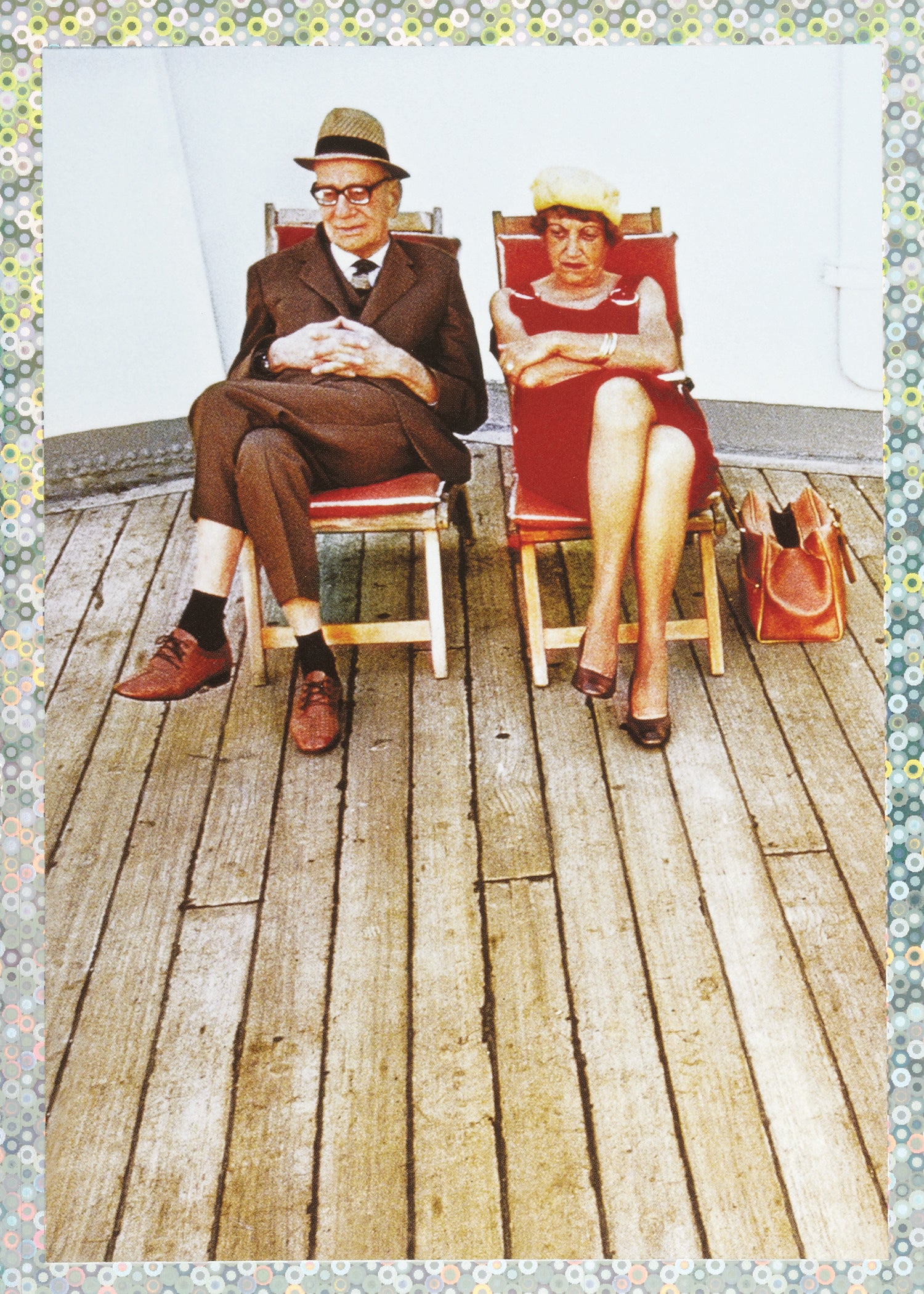 Design Design Cards Old Couple On Yacht Deck Anniversary Greeting Card