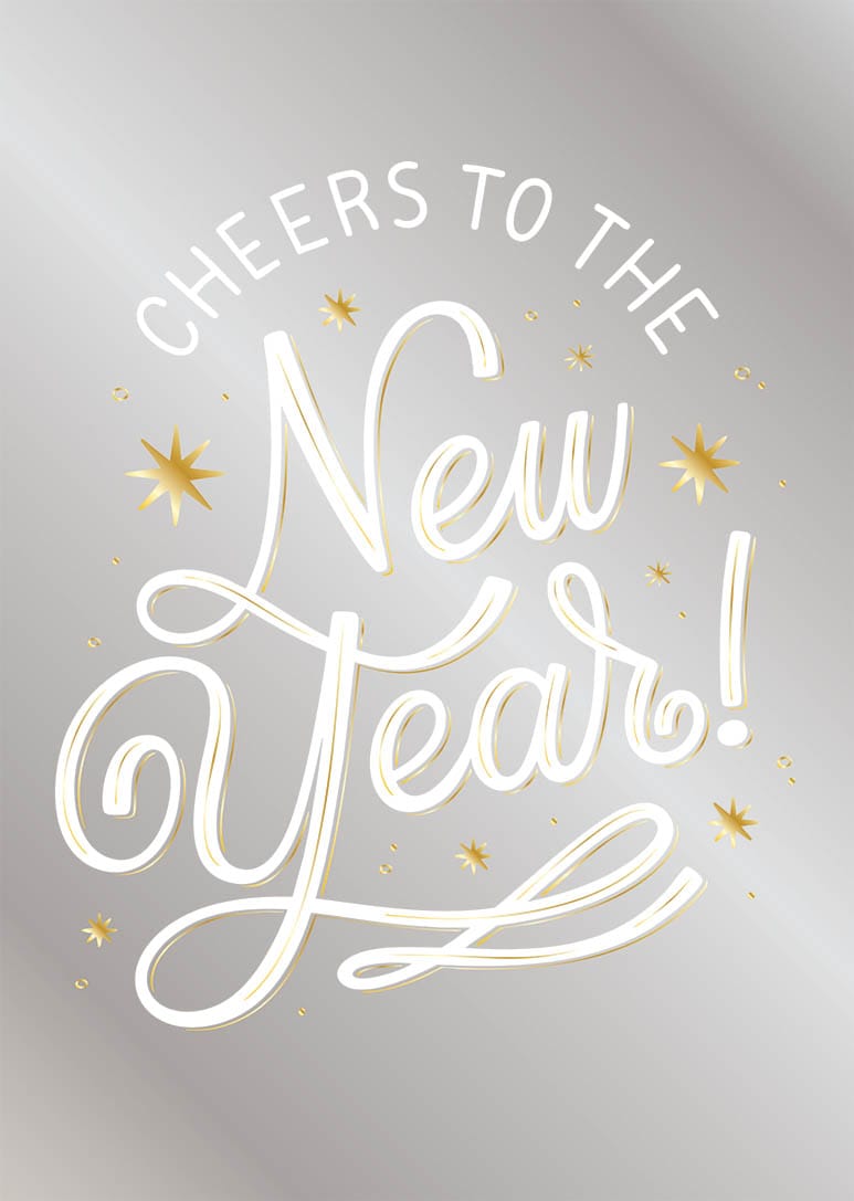 Design Design Cards Sparkle into the New Year Greeting Card