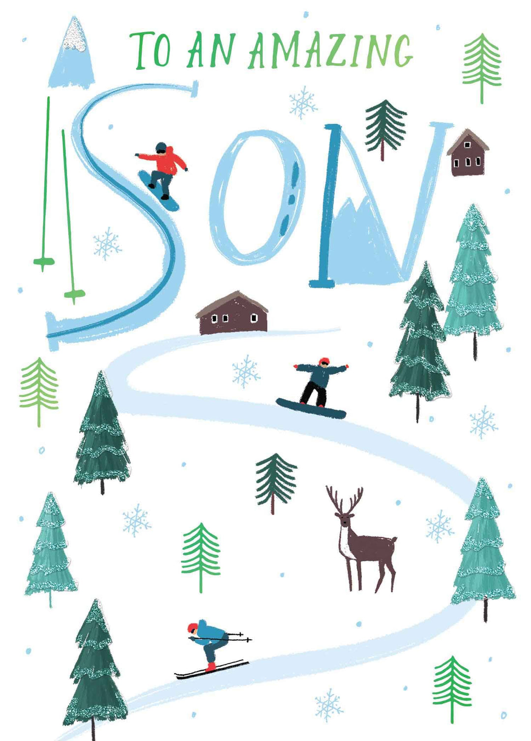Design Design Cards Winter Fun Son Greeting Card