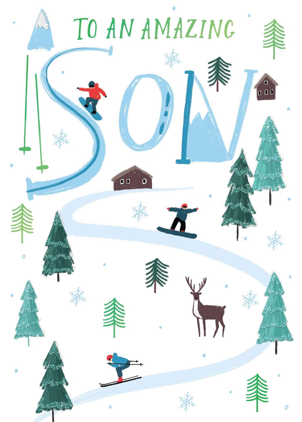 Design Design Cards Winter Fun Son Greeting Card