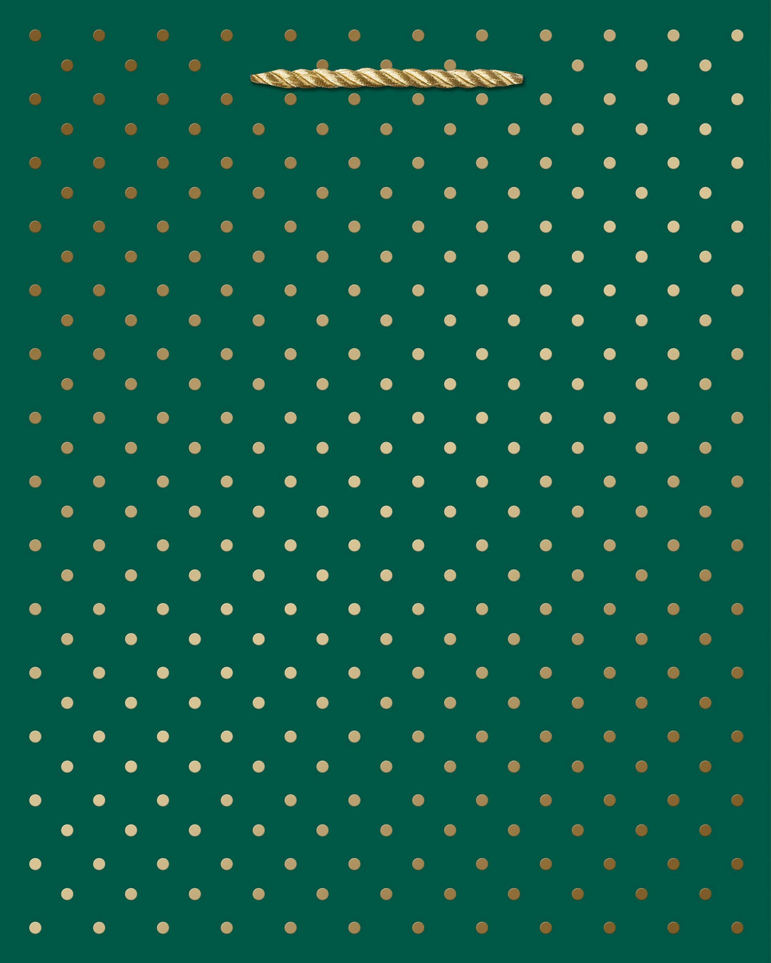 Design Design Gift Bag Gold Swiss Dot Gift Bag - Evergreen Medium