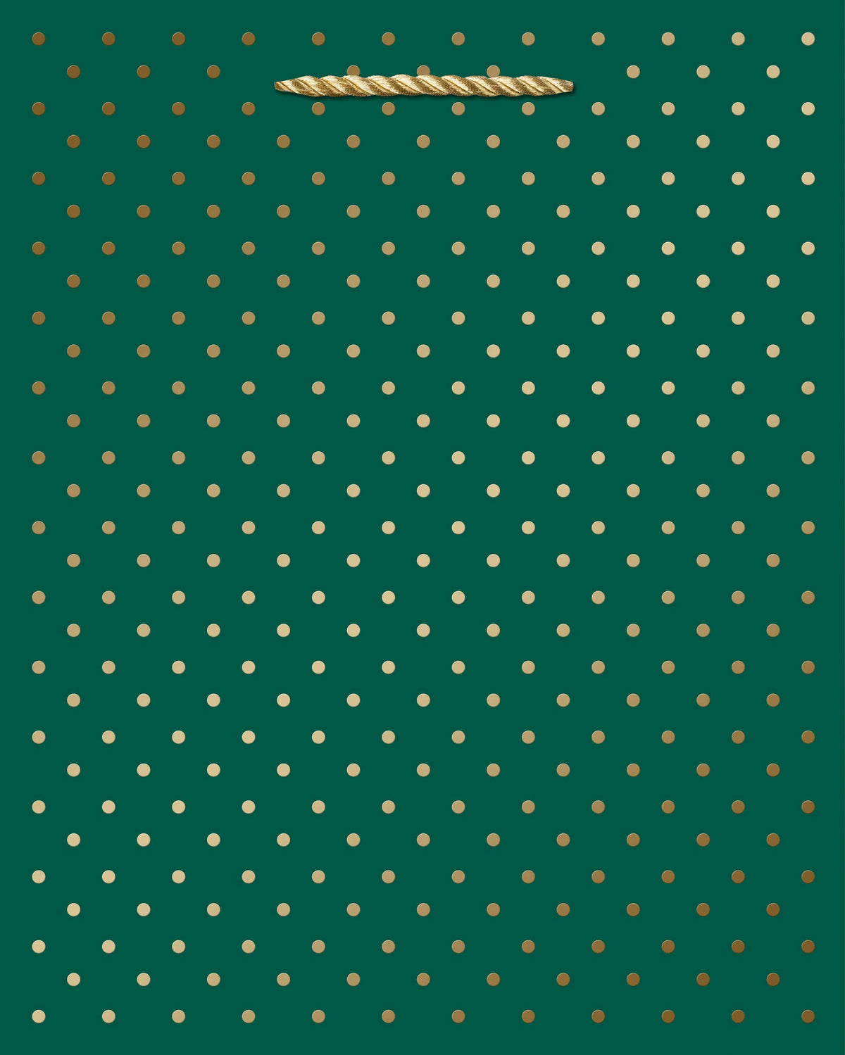 Design Design Gift Bag Gold Swiss Dot Gift Bag - Evergreen Medium