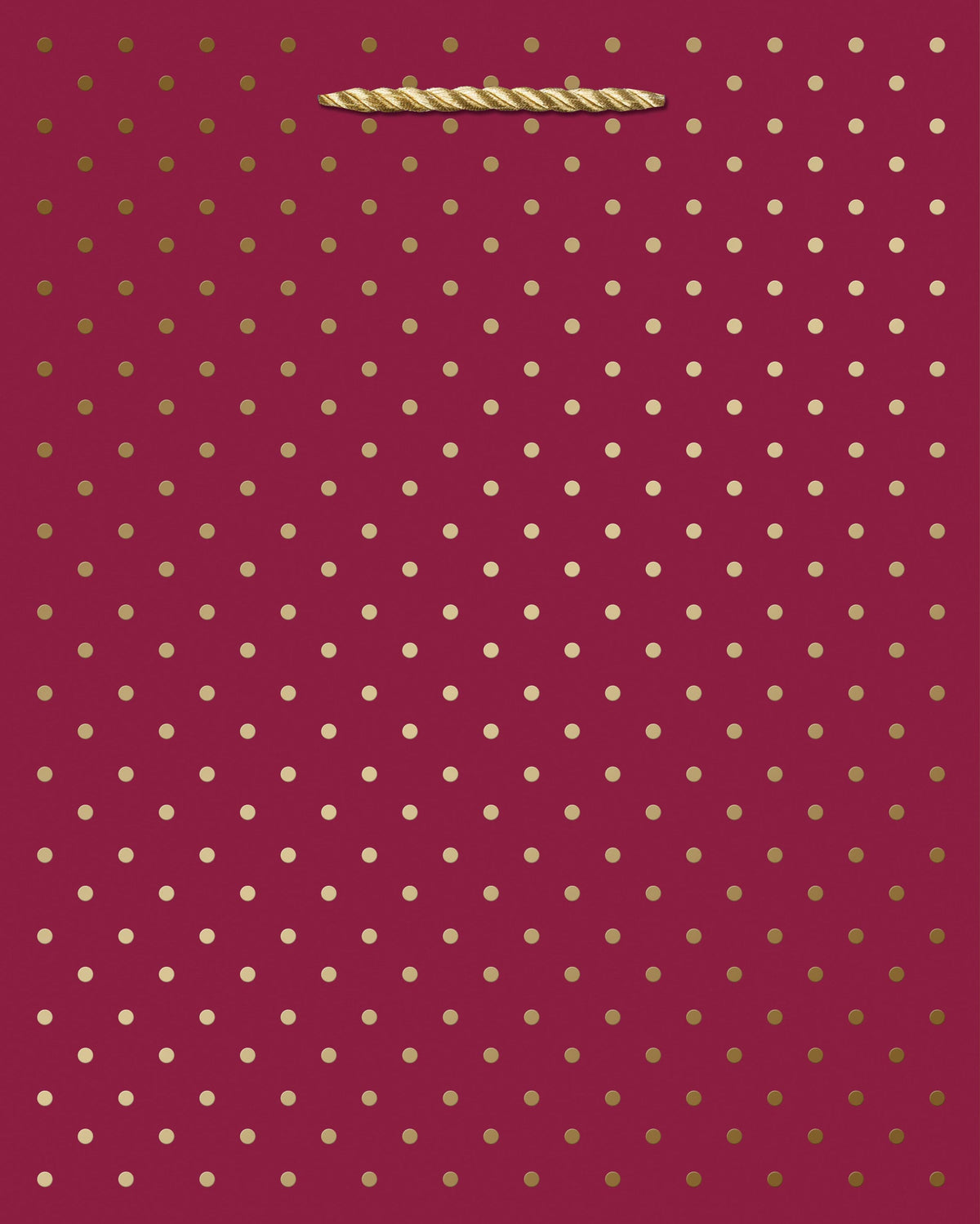 Design Design Gift Bag Gold Swiss Dots Gift Bag -Cranberry Medium