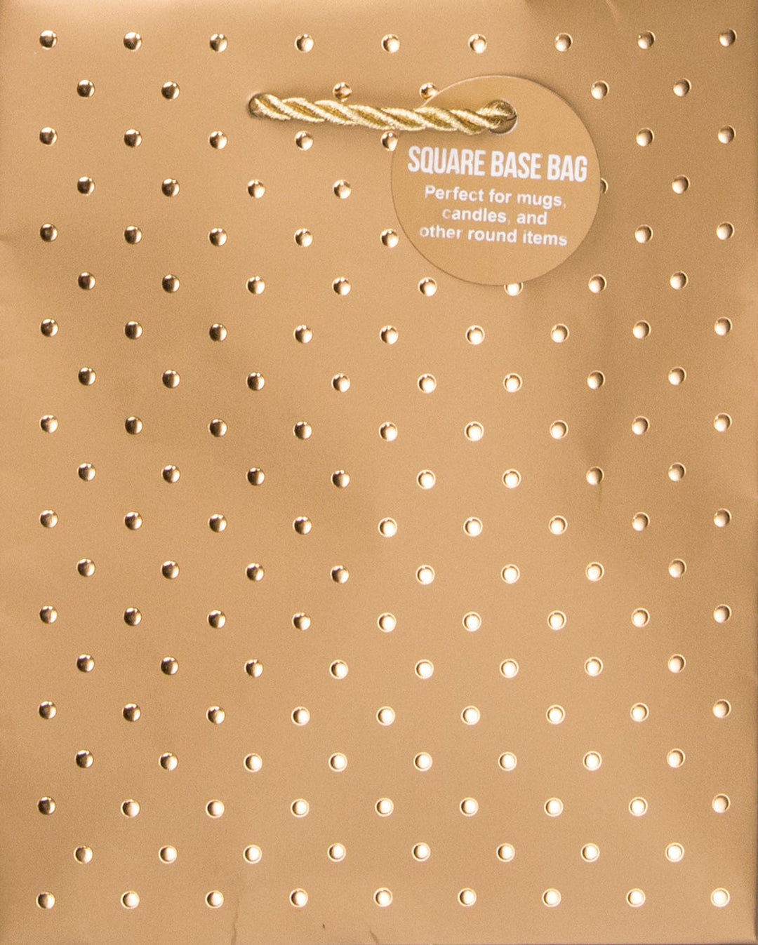 Design Design Gift Bag Gold Swiss Dots Gift Bag - Gold Small Square