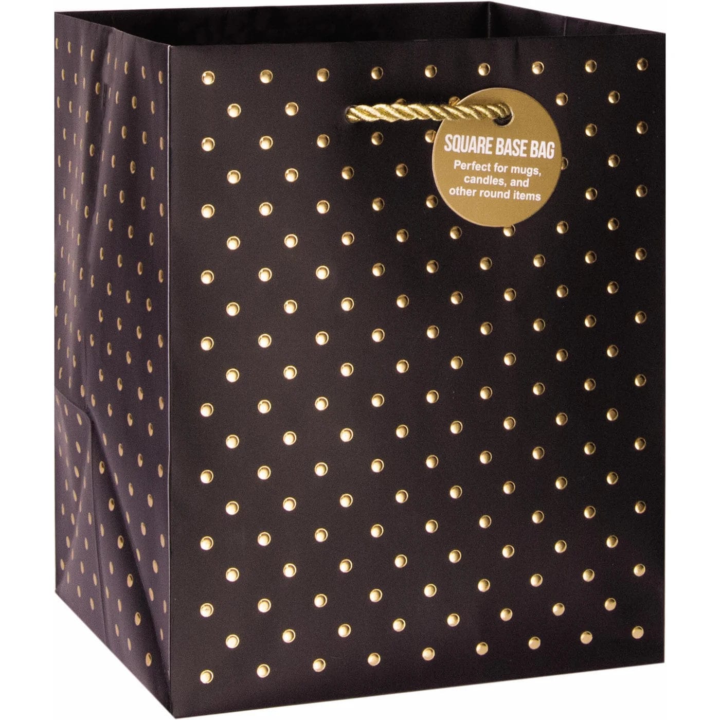 Design Design Gift Bag Gold Swiss Dots Small Gift Bag - Black