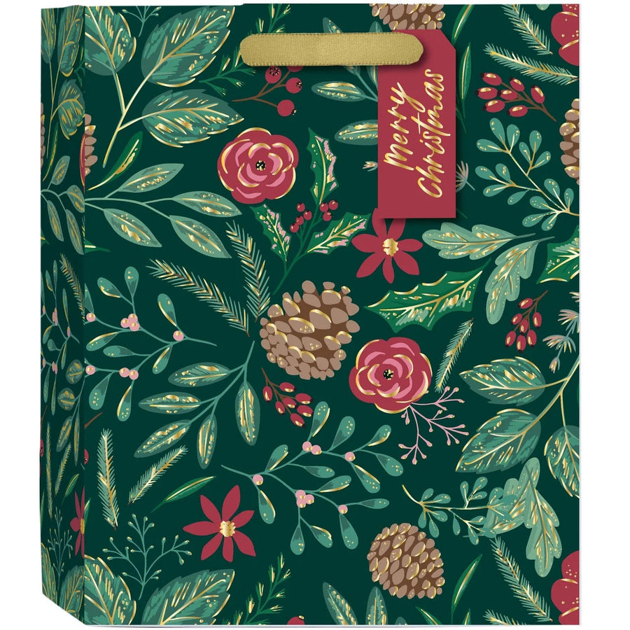 Design Design Gift Bag Lush Winter Botanical Gift Bag - Medium