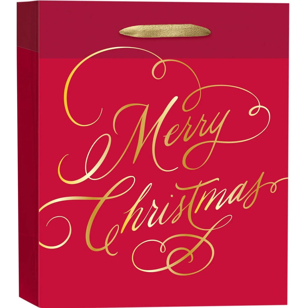 Design Design Gift Bag Merry Christmas Classic Script Gift Bag - Small