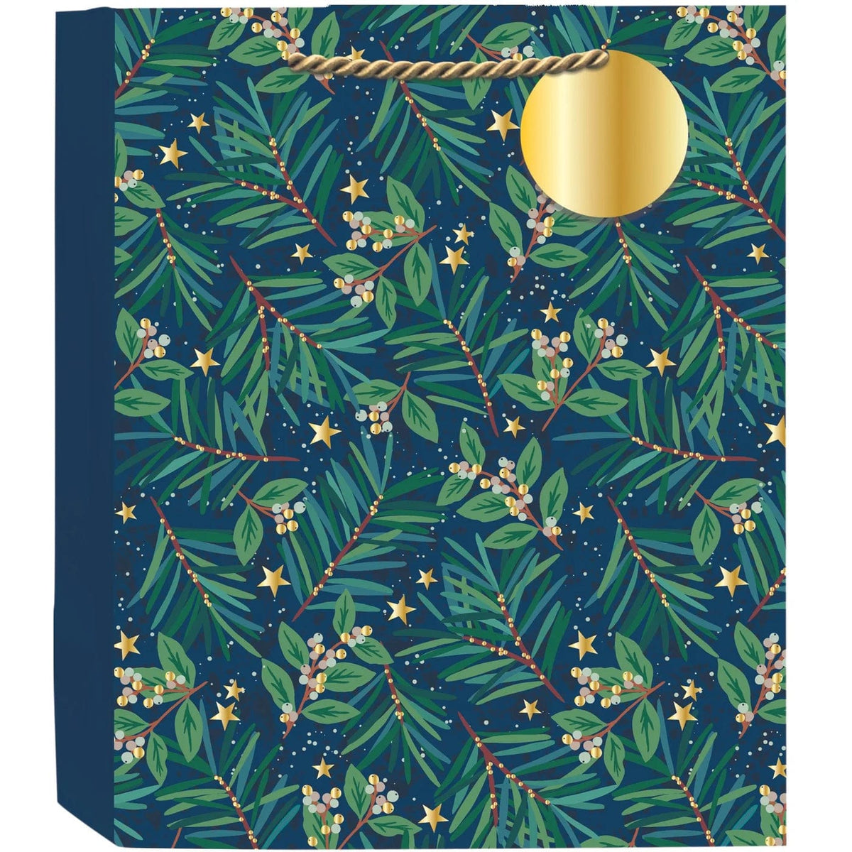 Design Design Gift Bag Stars and Firs Holiday Gift Bag - Large