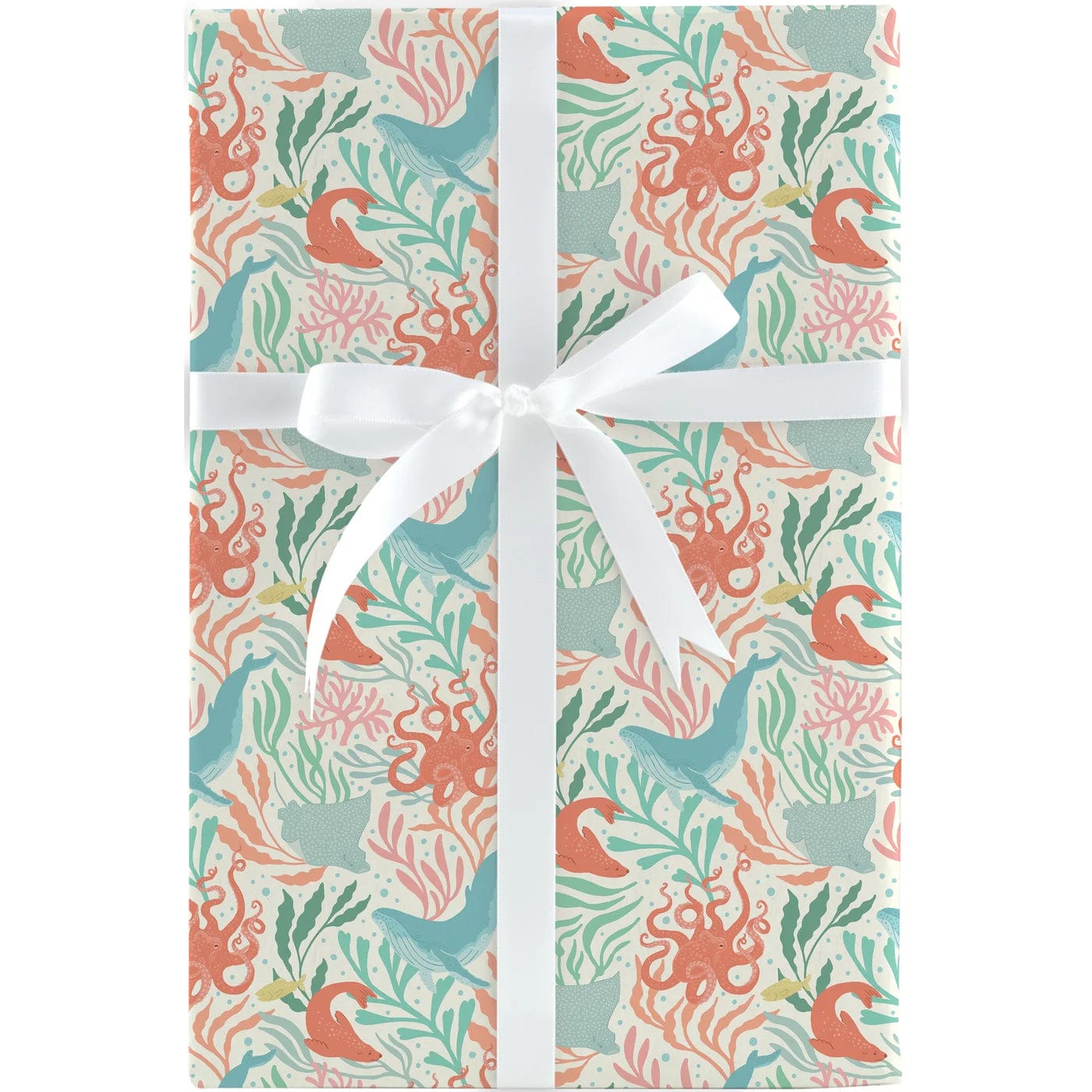 Design Design Gift Wrapping Under the Sea-Creatures Wrapping Paper Roll