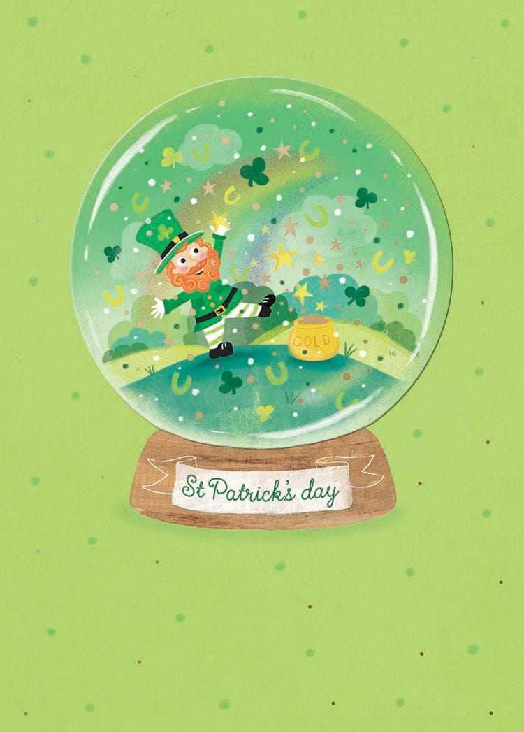 Design Design Greeting Card St. Patrick's Snow Globe Greeting Card