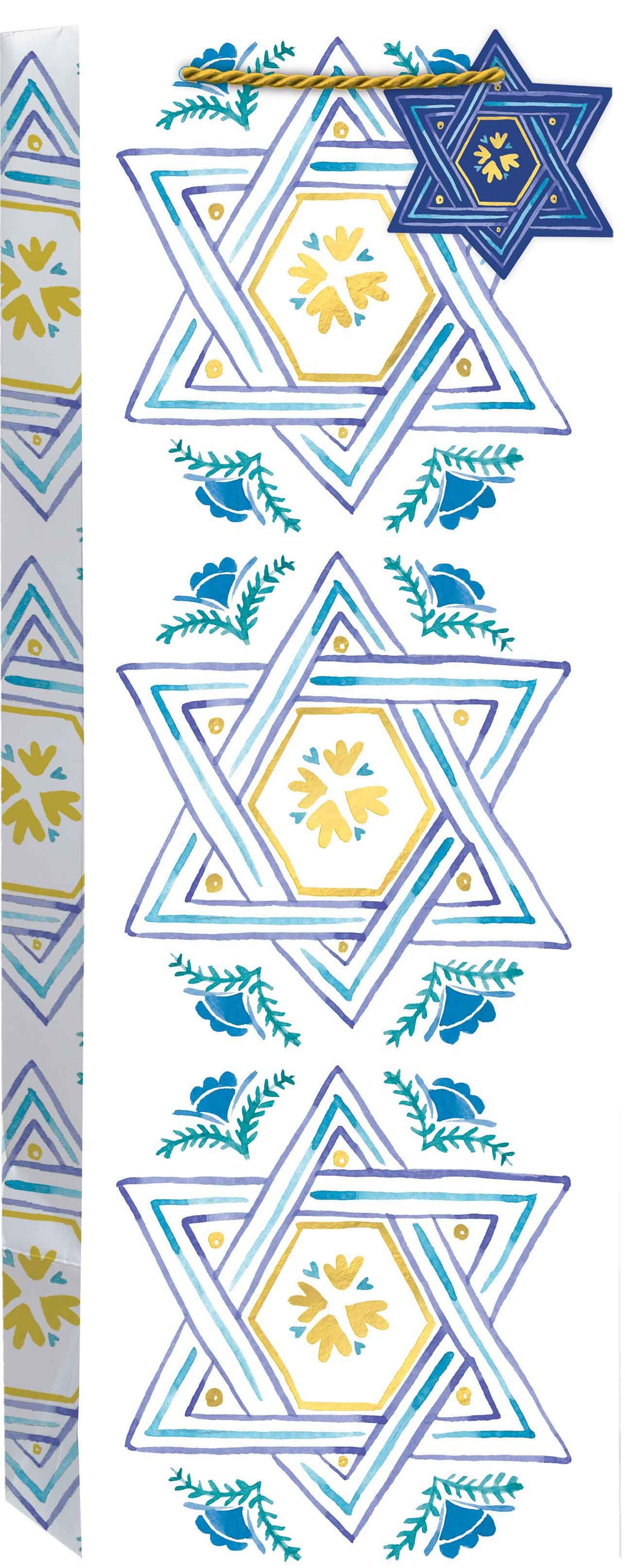 Design Design Holiday Elegant Hanukkah Gift Bag - Bottle