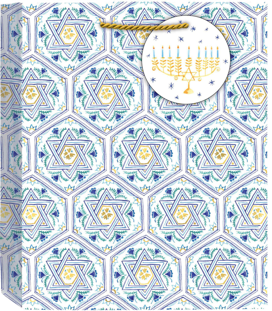 Design Design Holiday Elegant Hanukkah Gift Bag - Medium