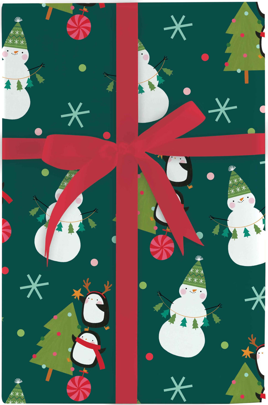 Design Design Holiday Frosty Penguin Pals Gift Wrap