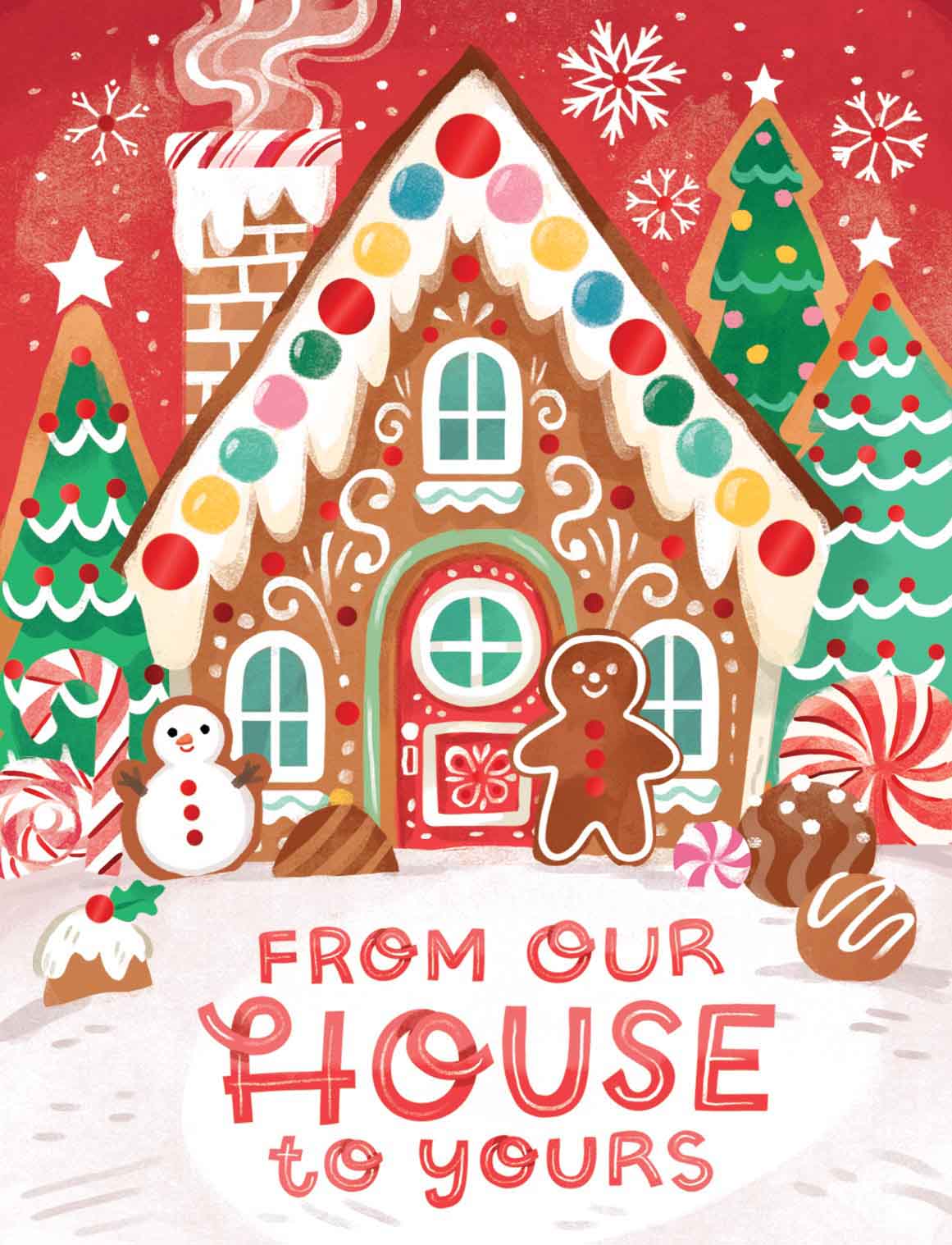 Design Design Holiday Gingerbread House Boxed Greeting Cards