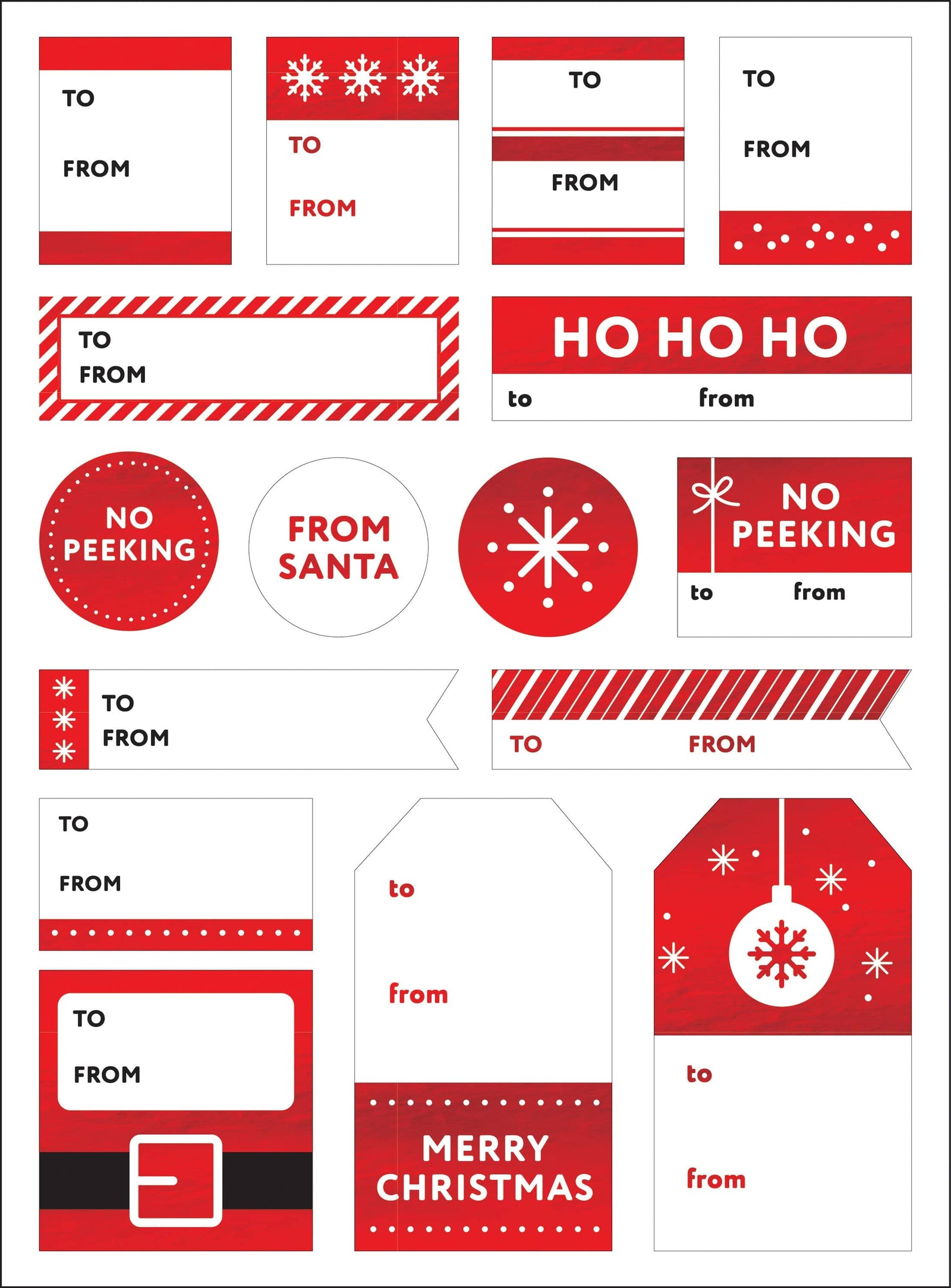 Design Design Holiday Ho Ho Ho - No Peeking Gift Labels