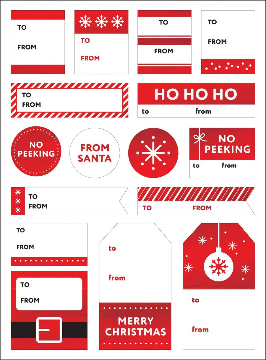 Design Design Holiday Ho Ho Ho - No Peeking Gift Labels