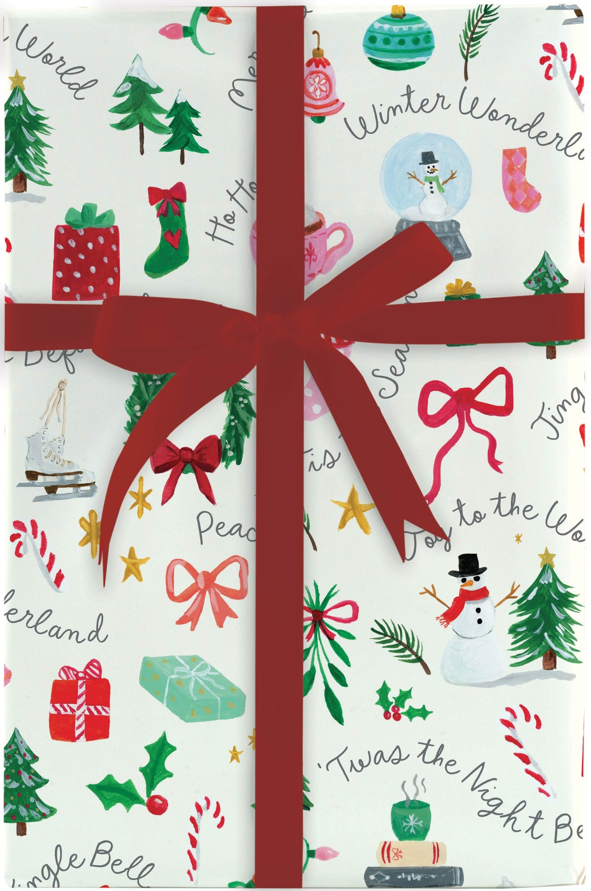 Design Design Holiday Merry Tiny Tidings Jumbo Roll Wrap