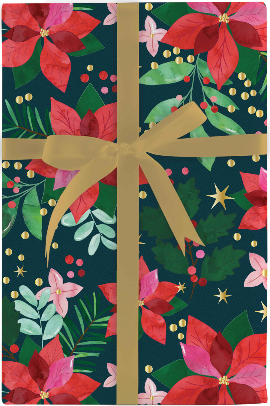 Design Design Holiday Poinsettia Gift Wrap