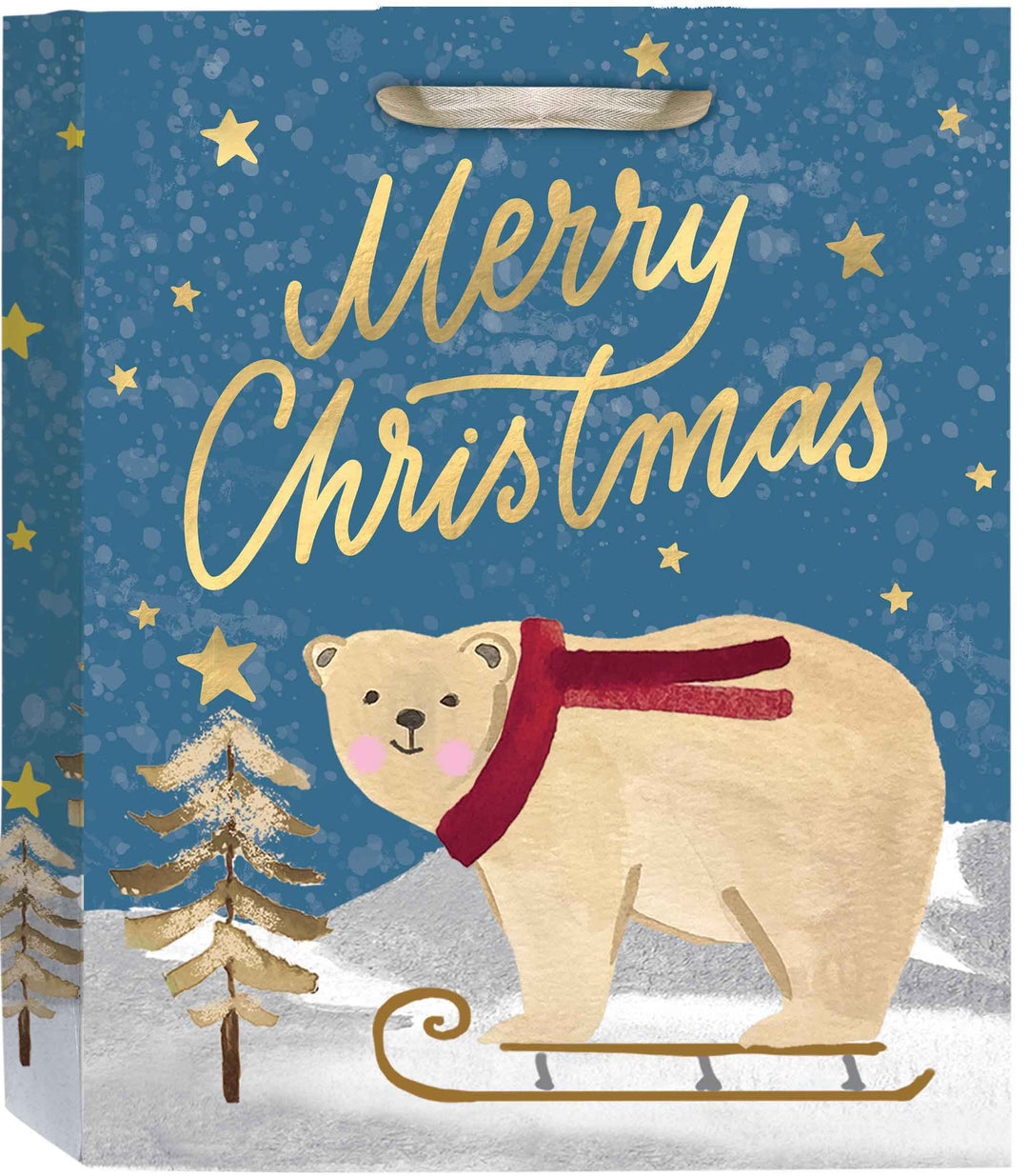 Design Design Holiday Polar Bear Playtime Gift Bag - Medium