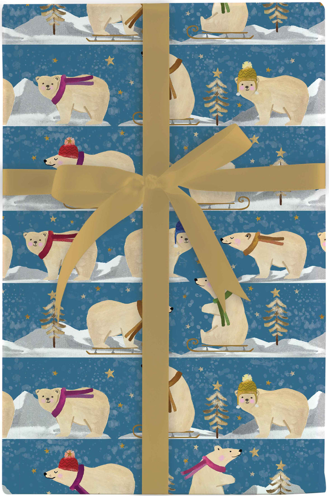 Design Design Holiday Polar Bear Playtime Gift Wrap