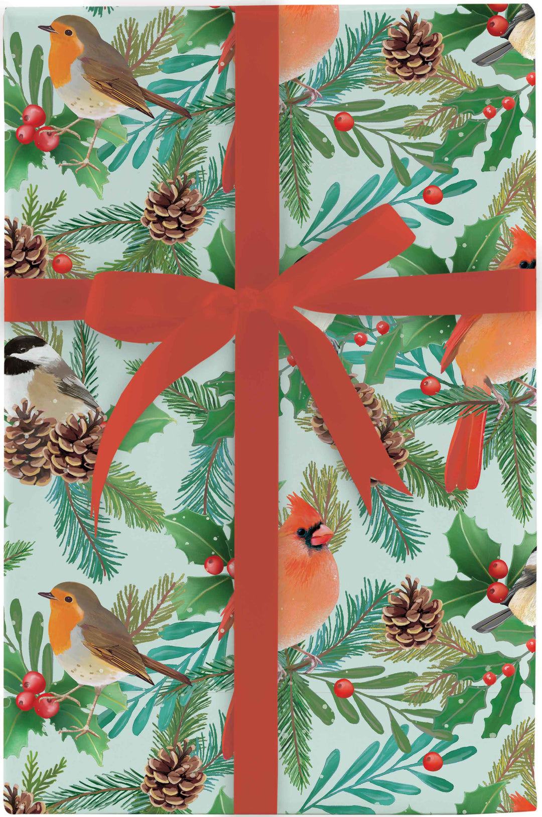 Design Design Holiday Snow Day Birds Gift Wrap