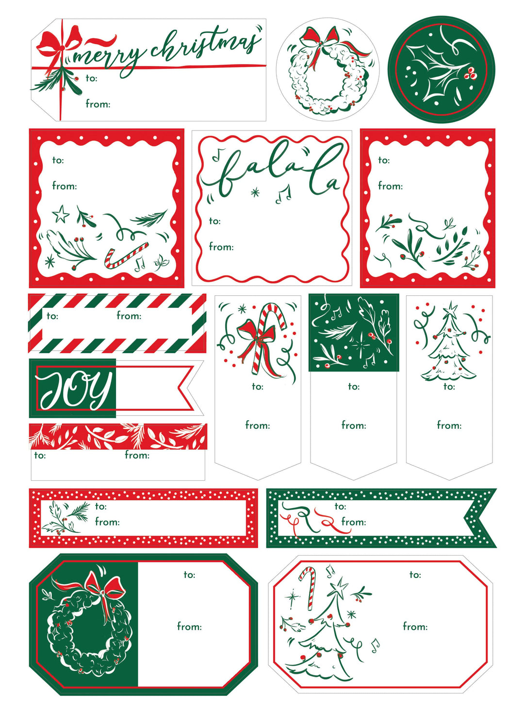 Design Design Holiday Tidings and Trim Gift Labels