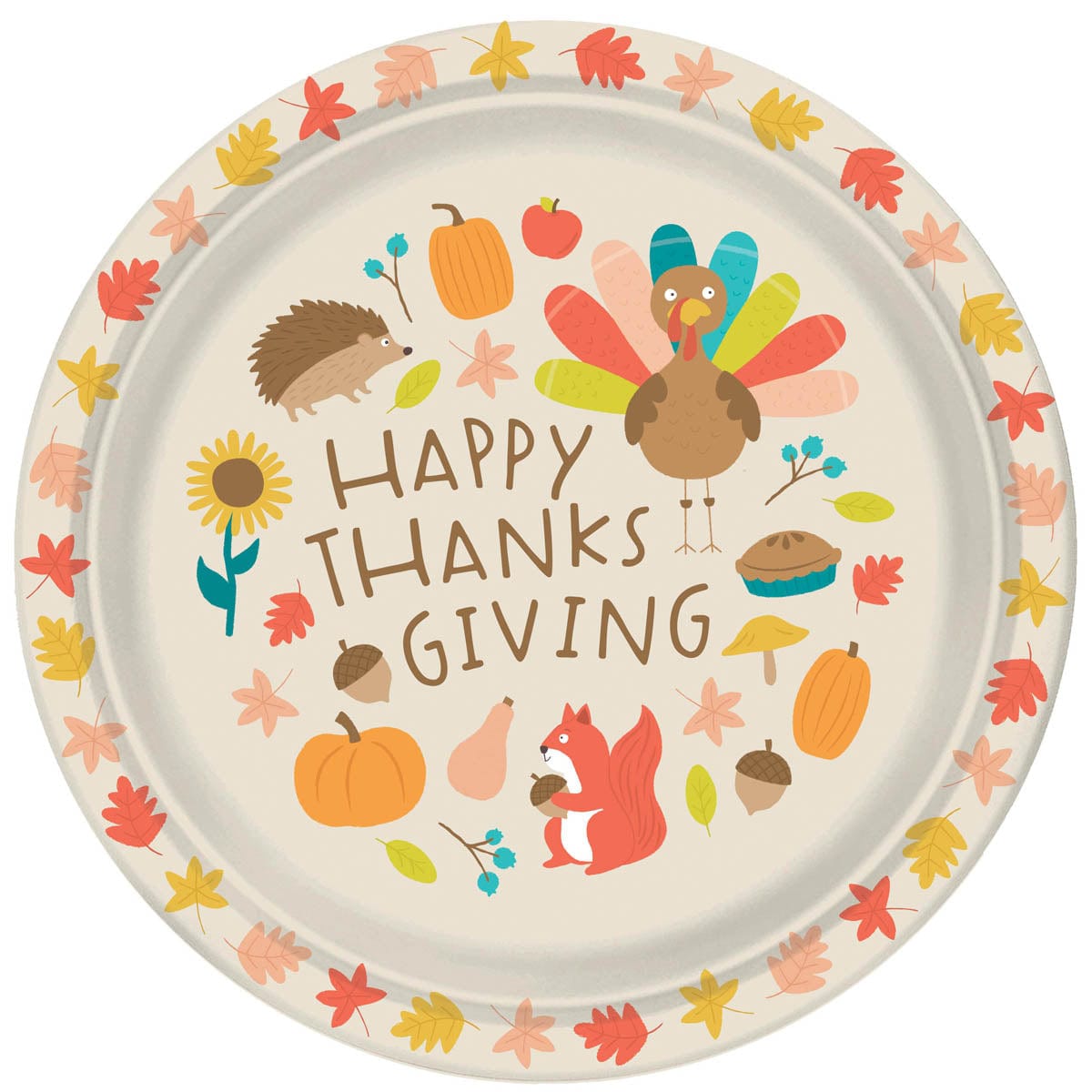 Design Design Holiday Turkey Feast Fun Paper Dinner Plate