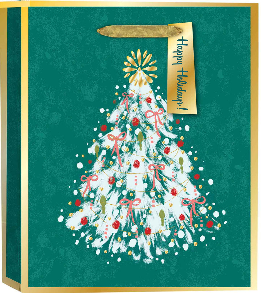Design Design Holiday Vintage Tree Gift Bag - Small