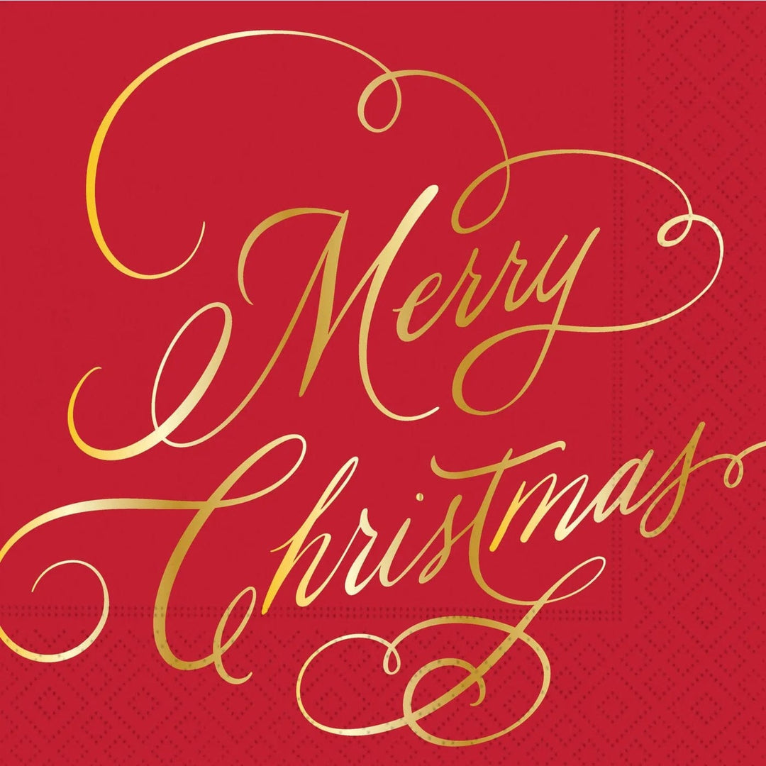 Design Design Napkins Merry Christmas Classic Script Luncheon Napkins