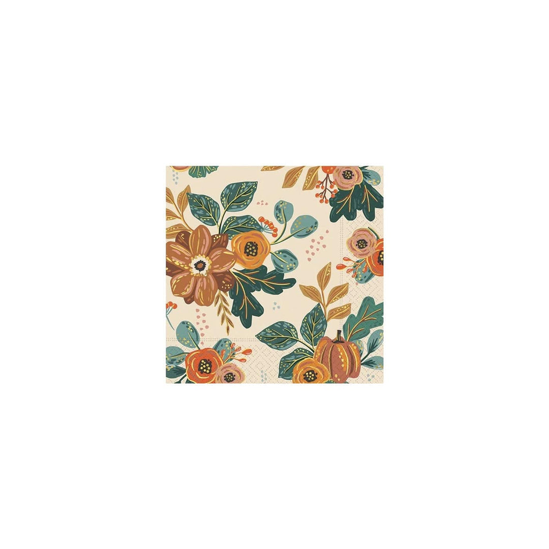 Design Design Napkins Sage and Pumpkin Fall Luncheon Napkin