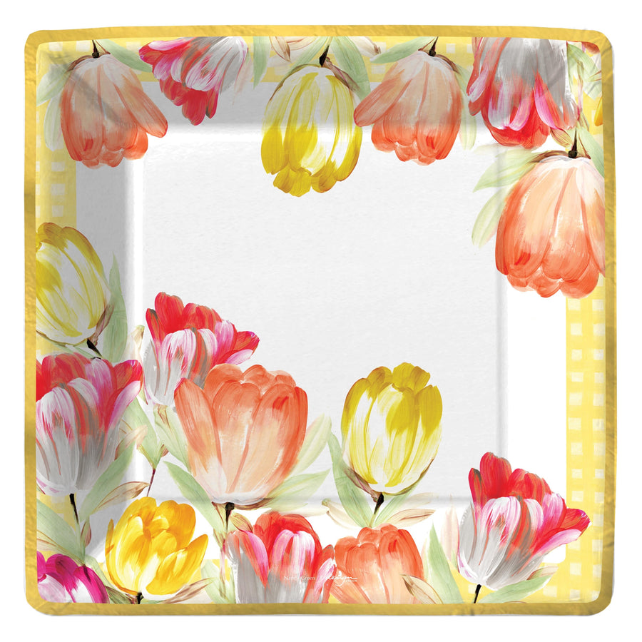 Design Design paper plates Pretty Tulips Paper Dinner Plate