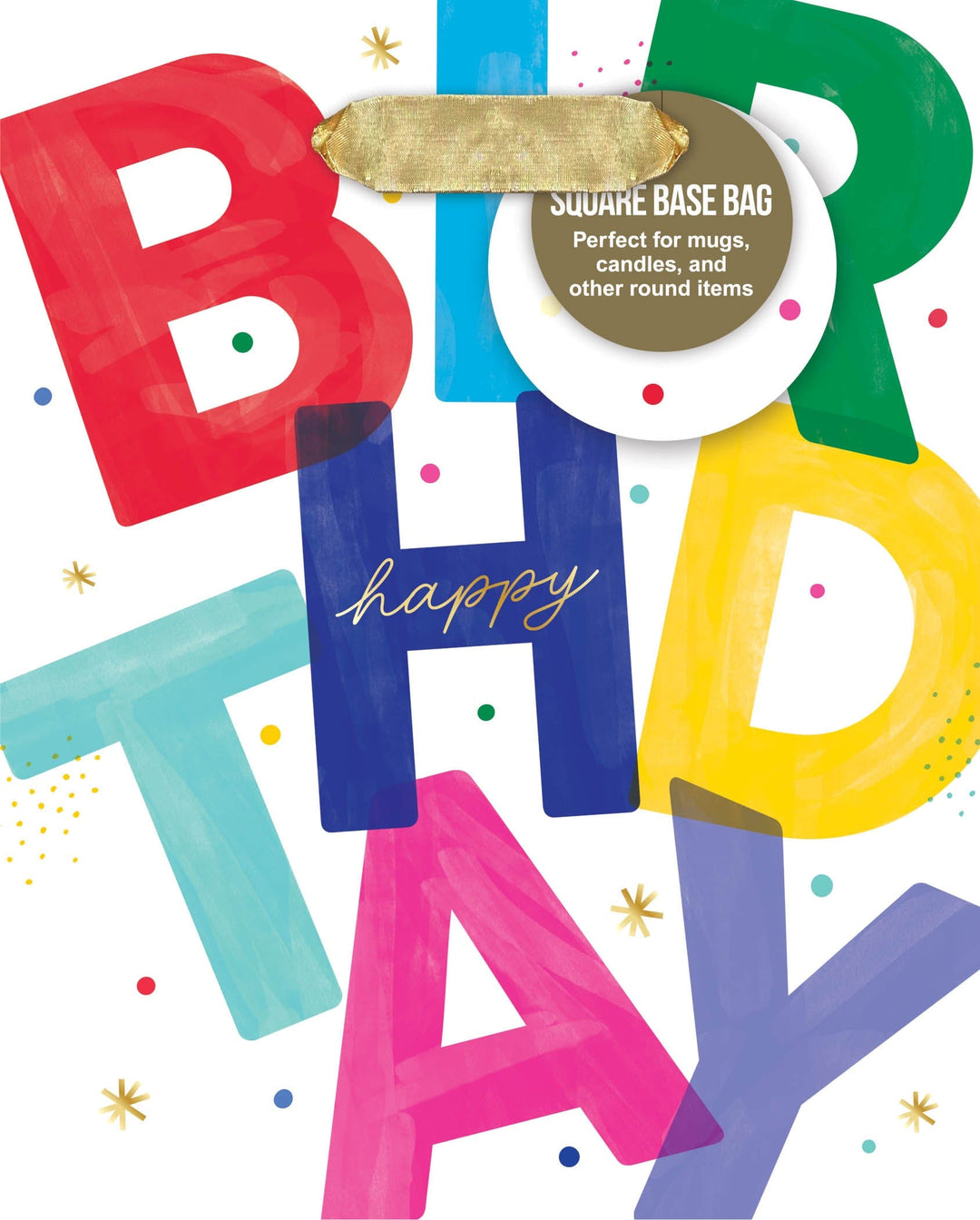 Design Design Party Birthday Block Small Square Tote Bag