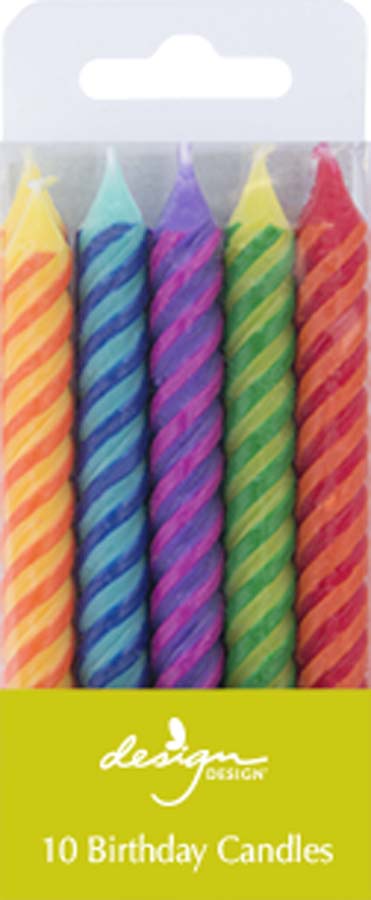 Design Design Party Color Twist Stick Candles